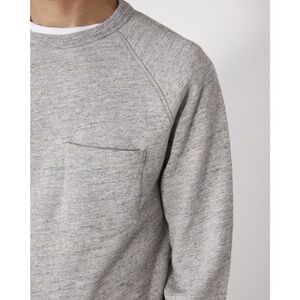 Officine Generale Chris Loopback Sweatshirt Heather Grey L
